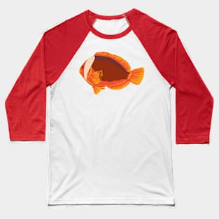 Red Anemonefish or Australian Clownfish in Oslob Cebu Philippines WPA Art Deco Baseball T-Shirt